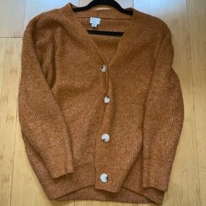 A New Day Brown Cardigan V-Neck Top